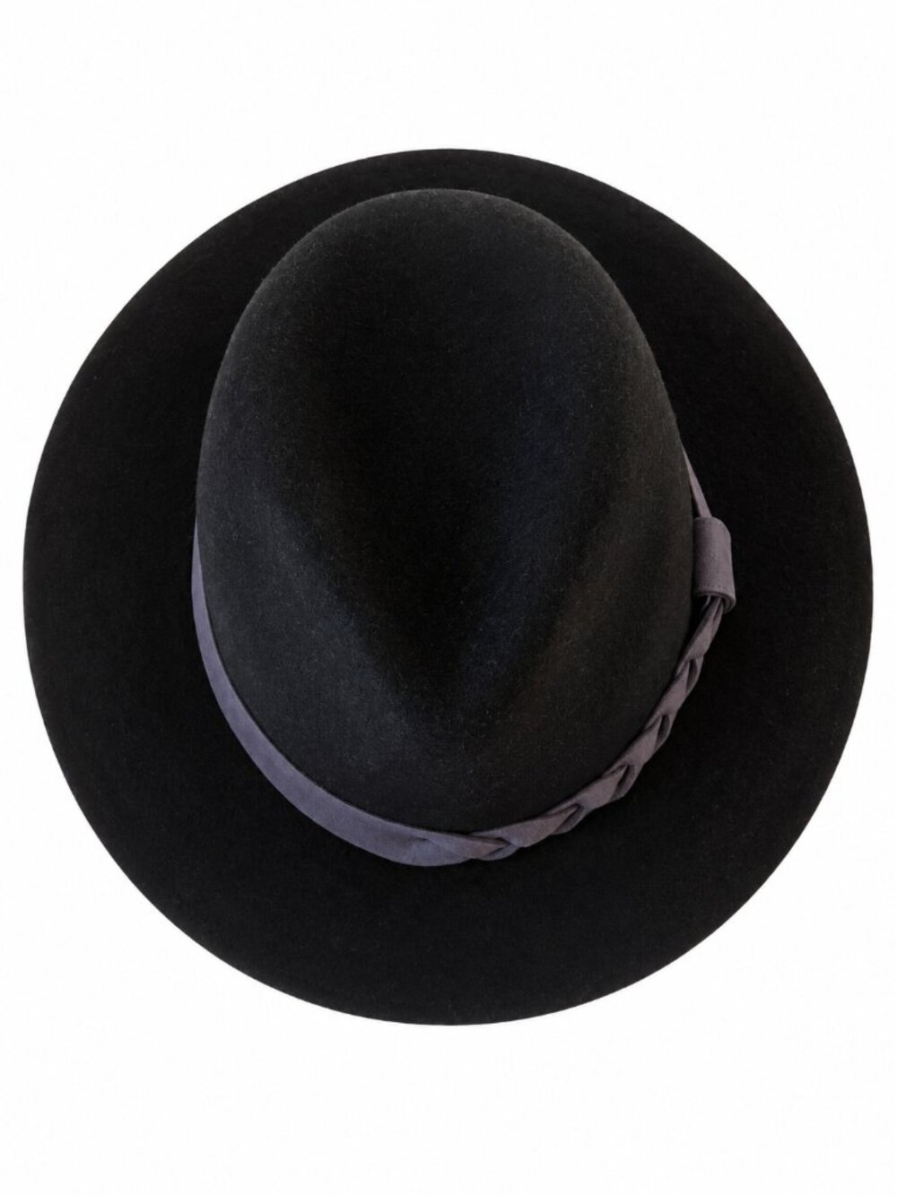 Jessica Simpson Black felt Fedora w Braid